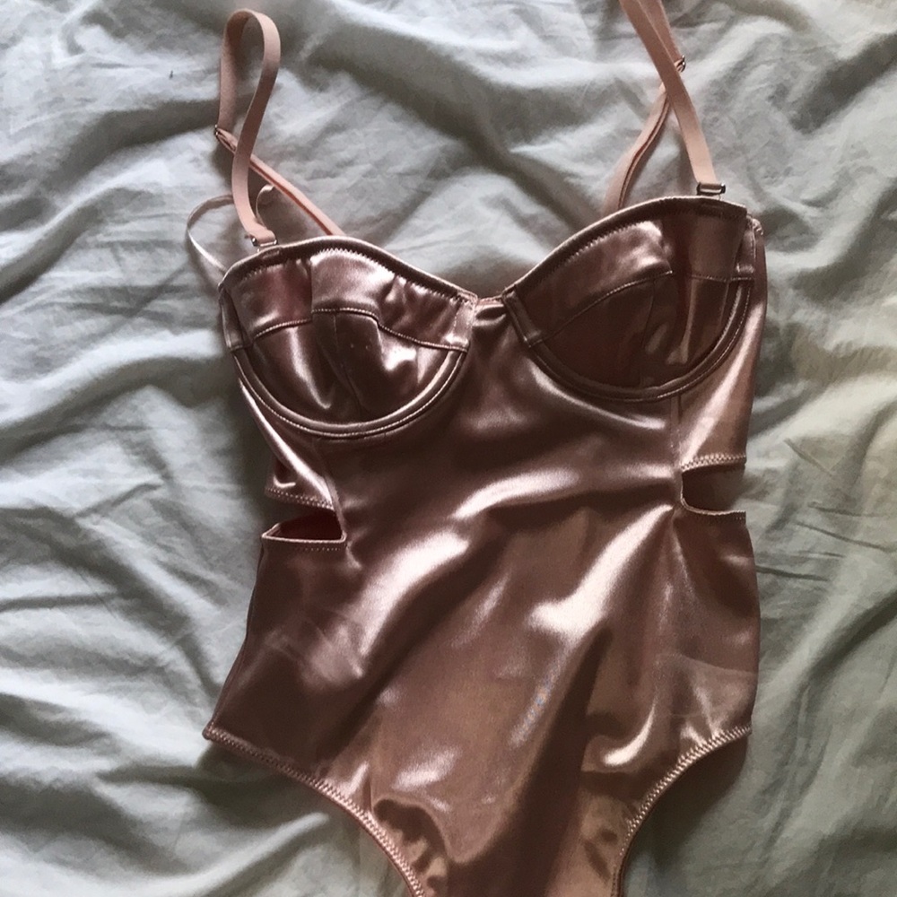 Urban Outfitters Satin Bustier Bodysuit